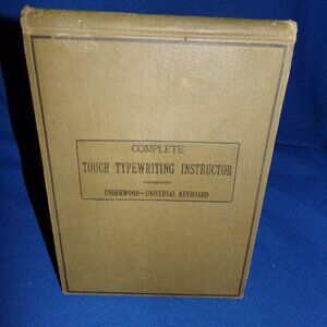 The Complete Touch Typewriting Instructor Book -  F.W. Mosher - Underwood - 1903